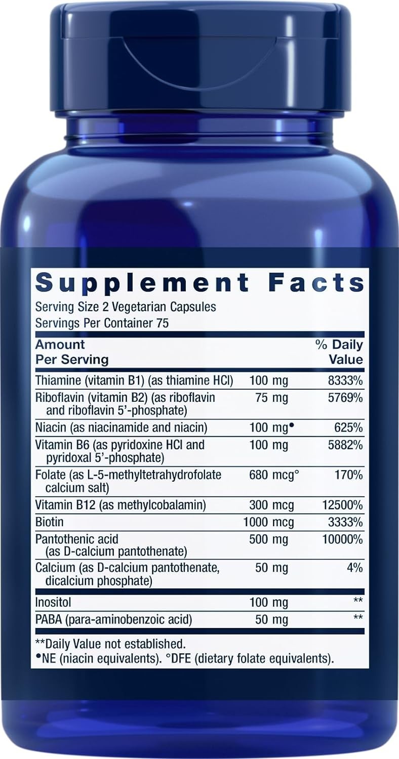 BioActive Complete B-Complex 150 Caps – Vegetarian Vitamin B Supplement