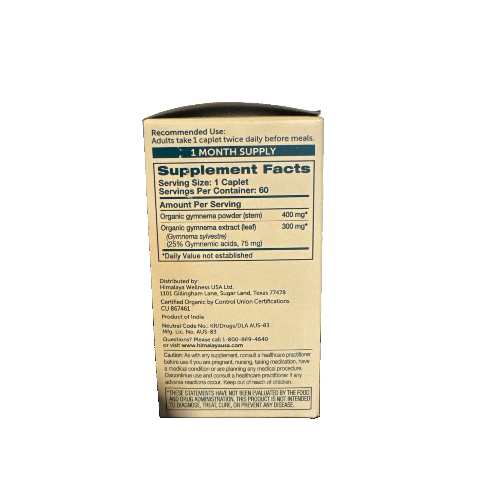 Himalaya Organic Gymnema – Herbal Glucose Metabolism Support – USDA Organic,…