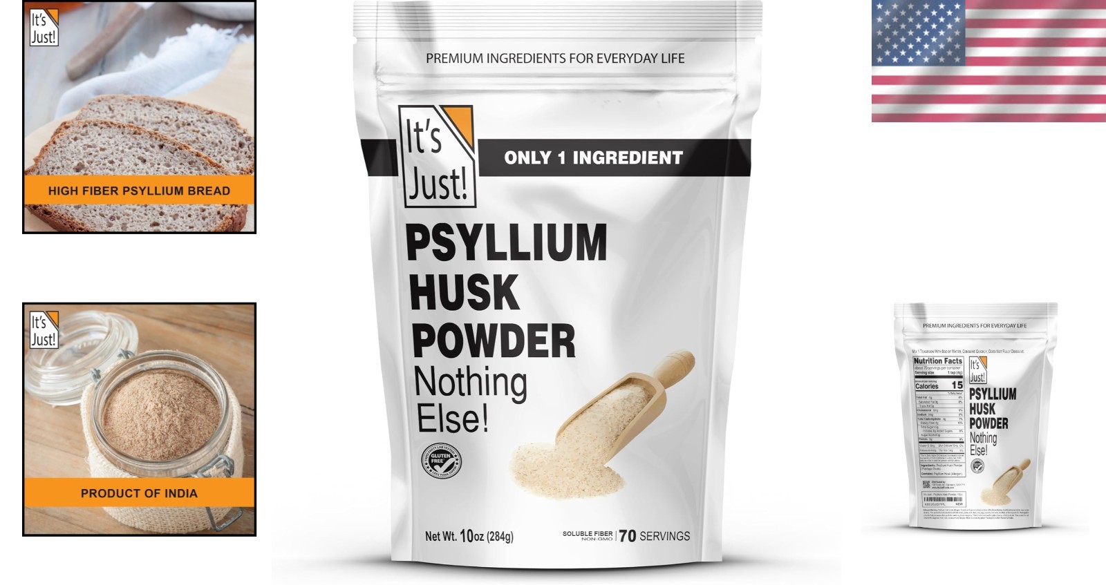 Finely Ground Psyllium Husk Powder – Ideal for Keto Baking & Digestive Health