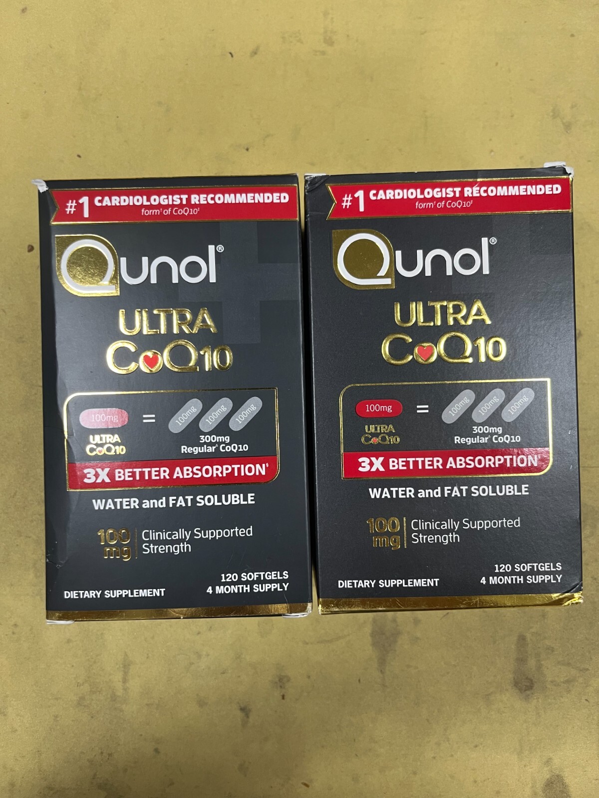 2 New Qunol Ultra CoQ10 100mg – 120 Softgels Each Box Ex. 12/2027 & 02/2028