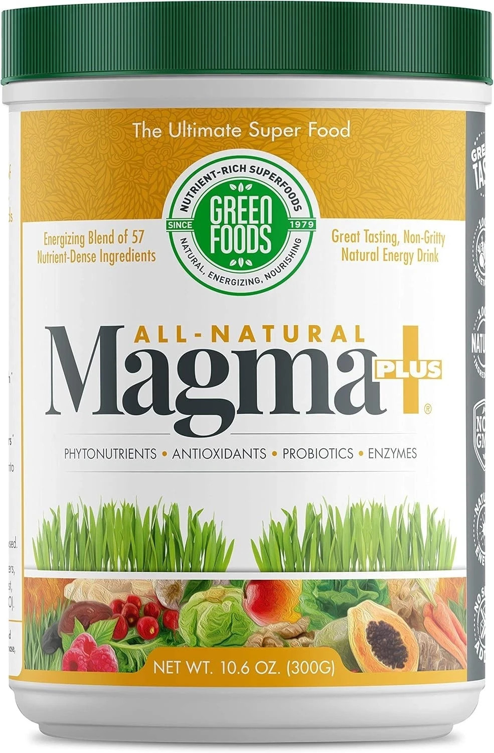 Green Foods – Magma Plus • The Ultimate Superfood • 10.6 oz Each (Pack of 2)