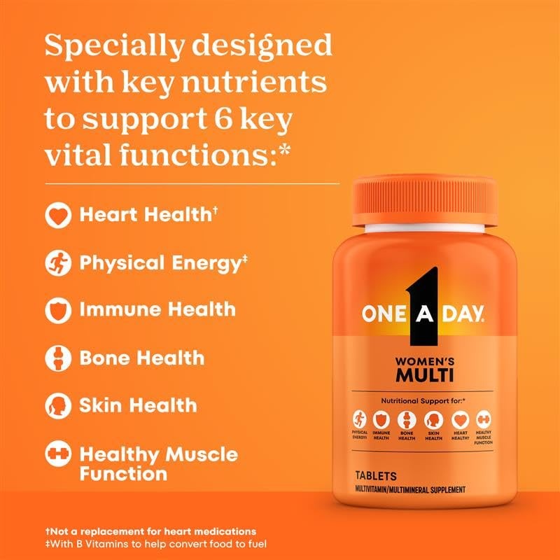 One A Day Multivitamin for Women- Daily 200 Count (Pack of 1), Orange
