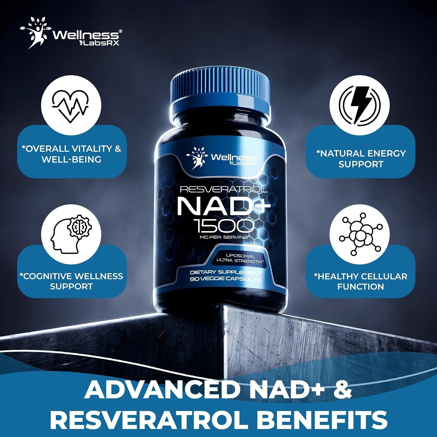 Wellness LABSRX Liposomal NAD Supplement, 1500mg V7
