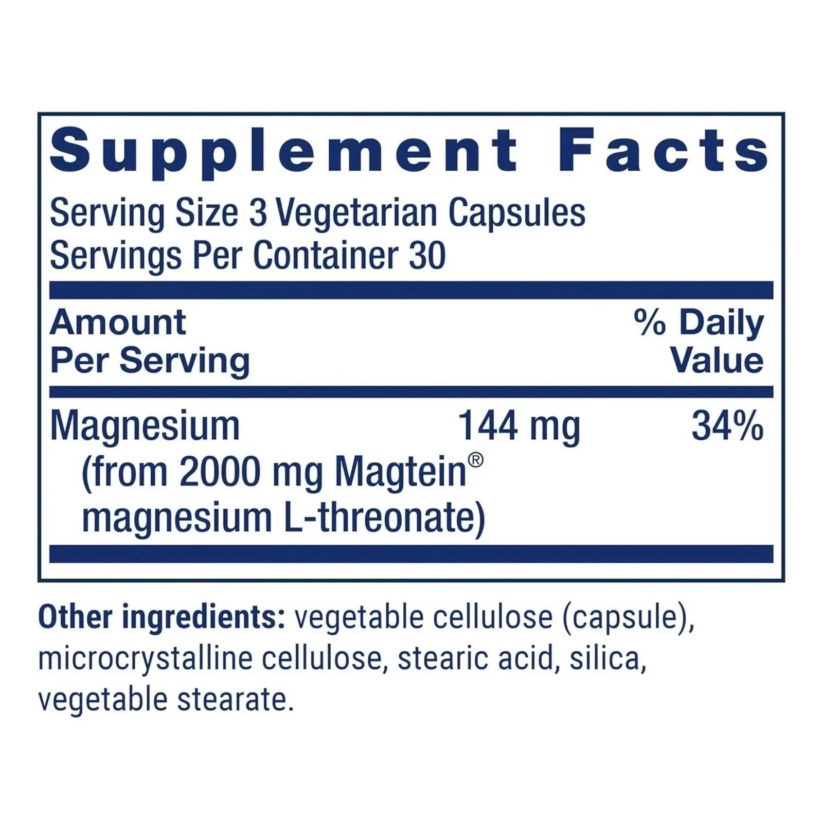 Neuro-Mag Magnesium L-Threonate from 2000 mg Magtein – Life Extension 90caps