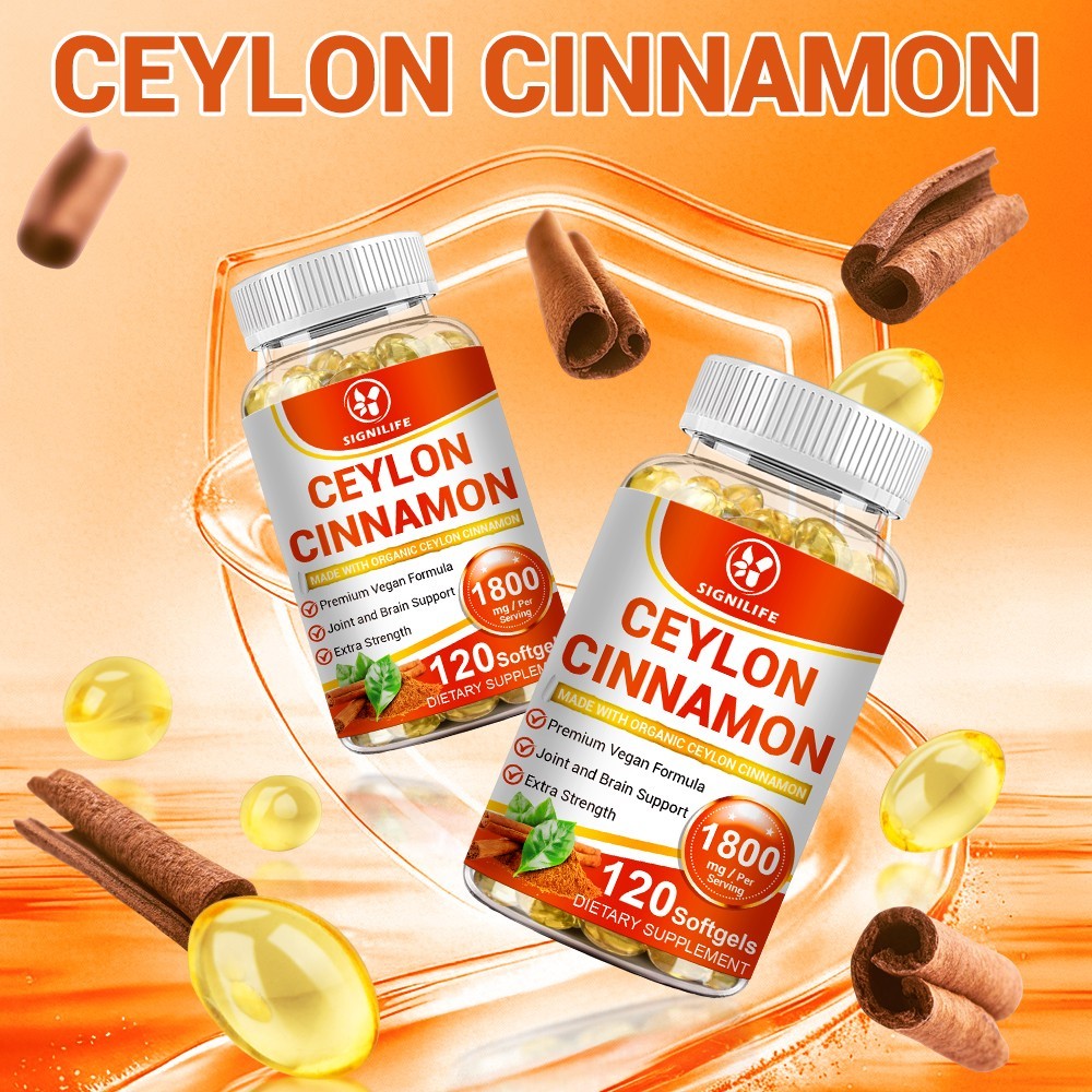 Pure Cinnamon Capsules, True Sri Lanka Certified Organic Ceylon Cinnamon Pills