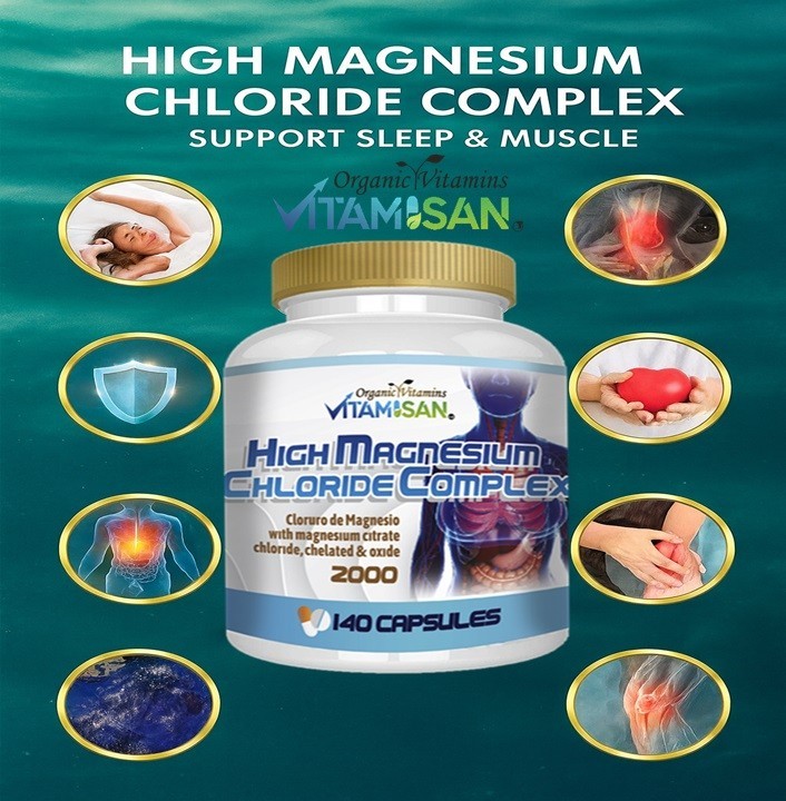 MAGNESIUM CHLORIDE MAXICLORURO CAPS 140 CAPSULES 2000mg CLORURO DE MAGNESIO