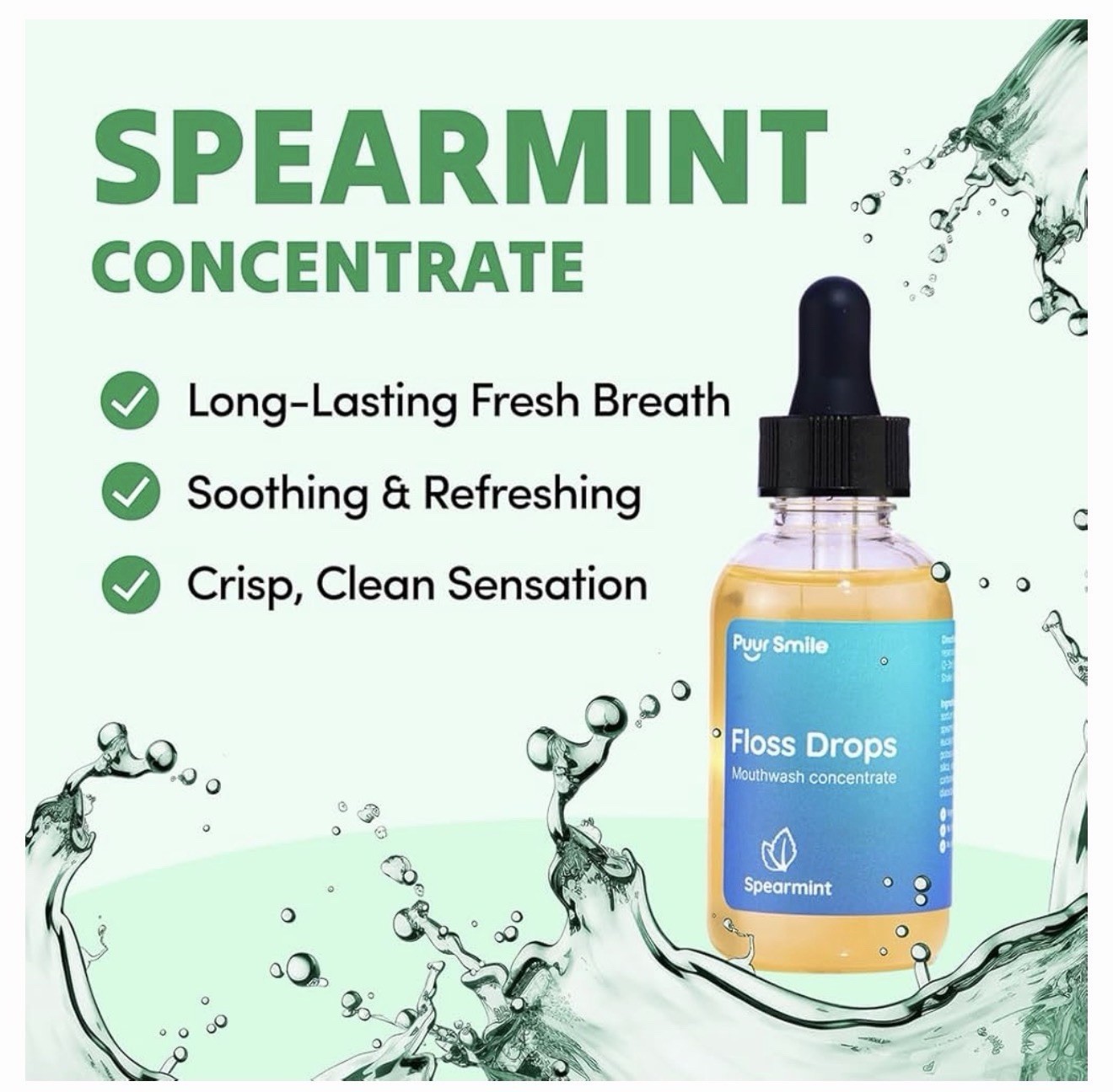 Puur Smile Concentrated Floss Drop Serum – 2oz 2 Fl Oz (Pack of 1), Liquid