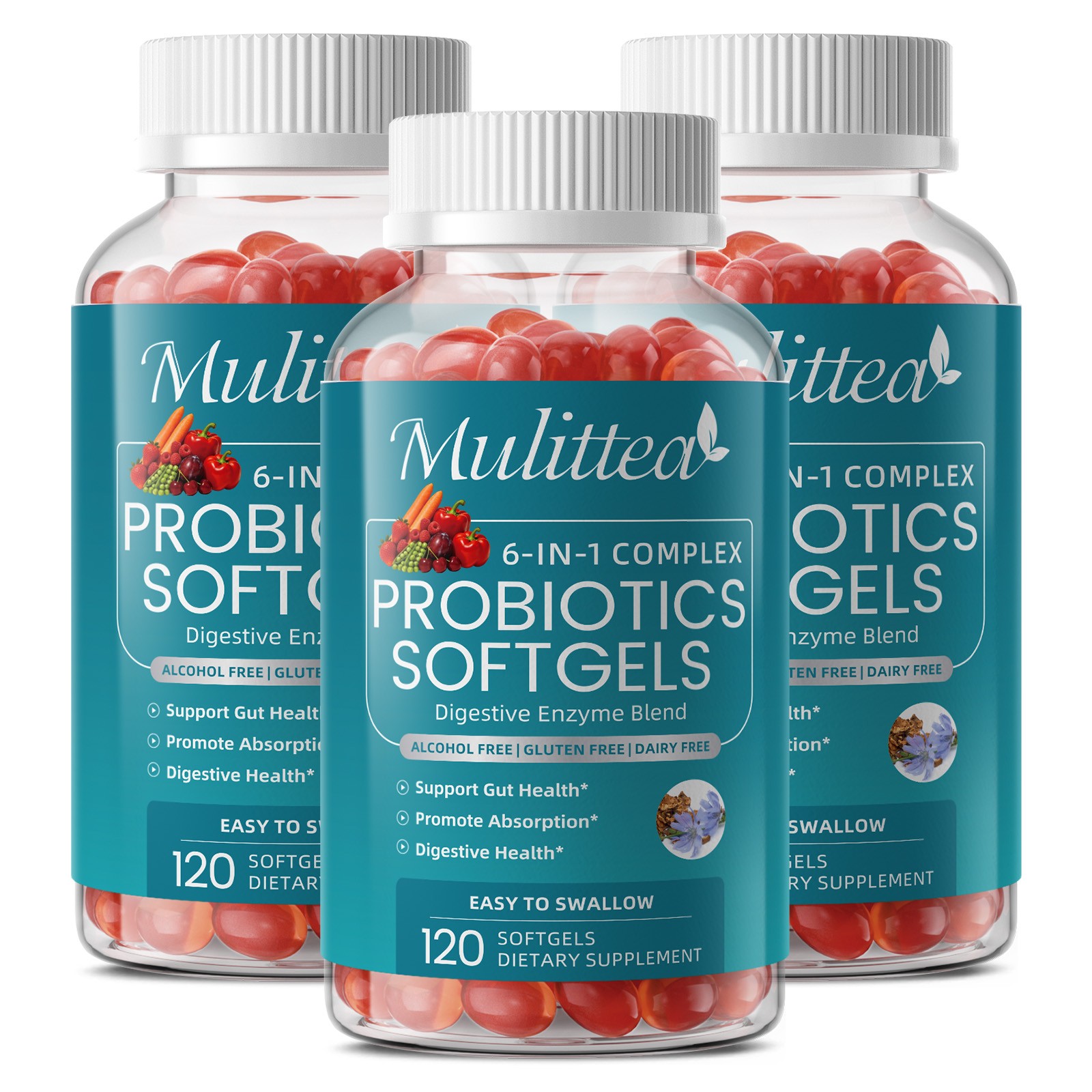 Probiotics 120 Billion CFU Potency for Healthy Digestive Immune Health 120-480pc