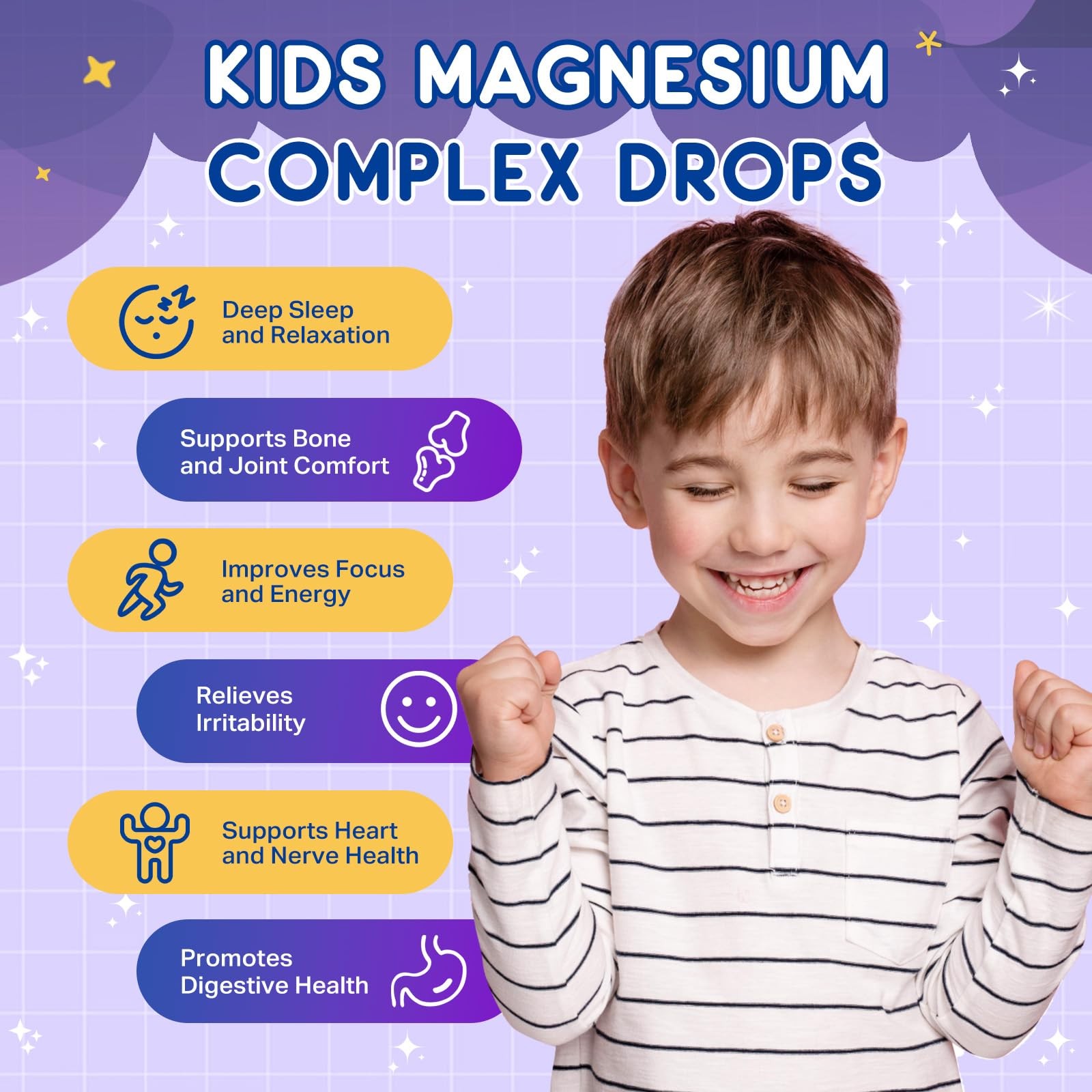 Magnesium Complex Liquid for Kids, Glycinate, 2 Fl Oz (Pack of 1)