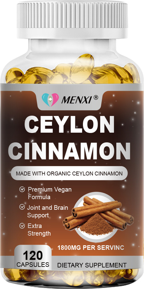 Pure Cinnamon Capsules, True Sri Lanka Certified Organic Ceylon Cinnamon 240ct