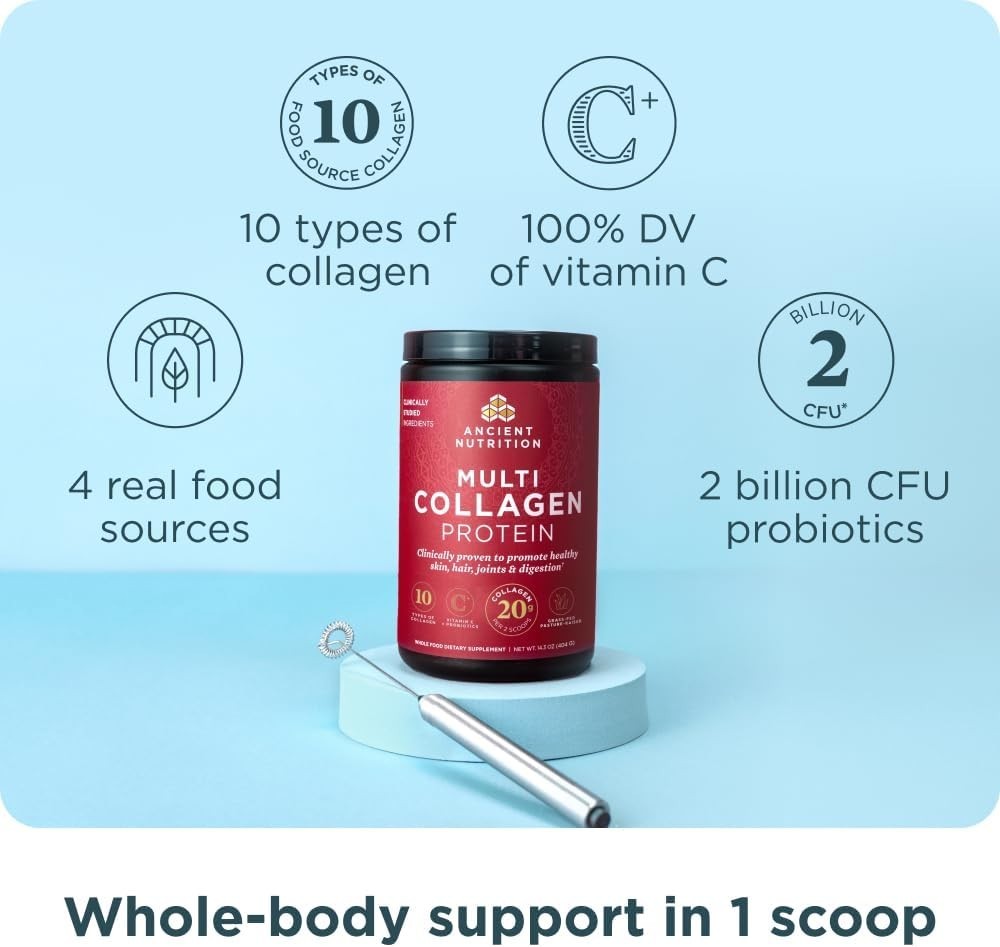 Ancient Nutrition Multi Collagen Protein Powder16.7oz kin, Hair & Joint Support