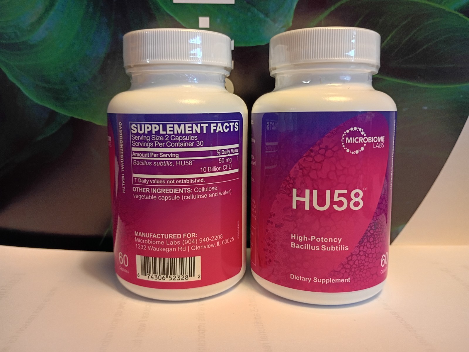 HU58 High Potency Bacillus Subtilis, Withstands Stomach Acid, Digestive Support