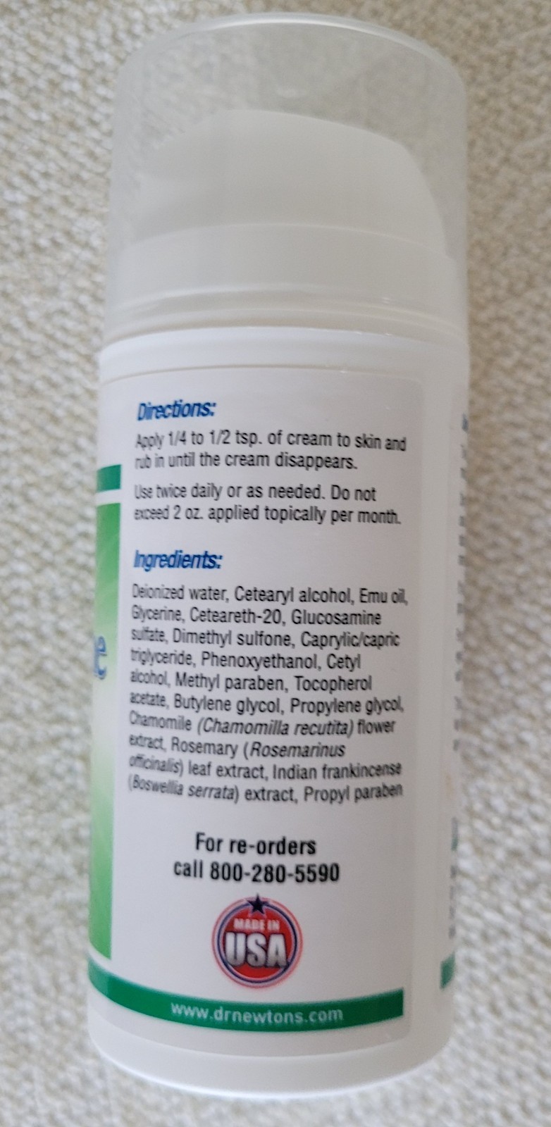  Glucosamine Cream Dr. Newton’s Naturals (3 oz. 85g) Pain Relief