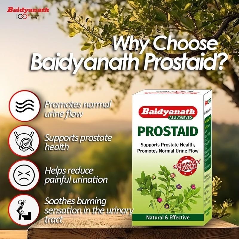 Baidyanath Prostaid Pills for Men Supports Male Prostate Health (50 Tablets)