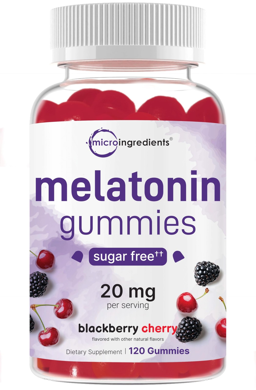 Micro Ingredients Melatonin 20mg Gummies for Adults, 120 Count (Pack of 1)