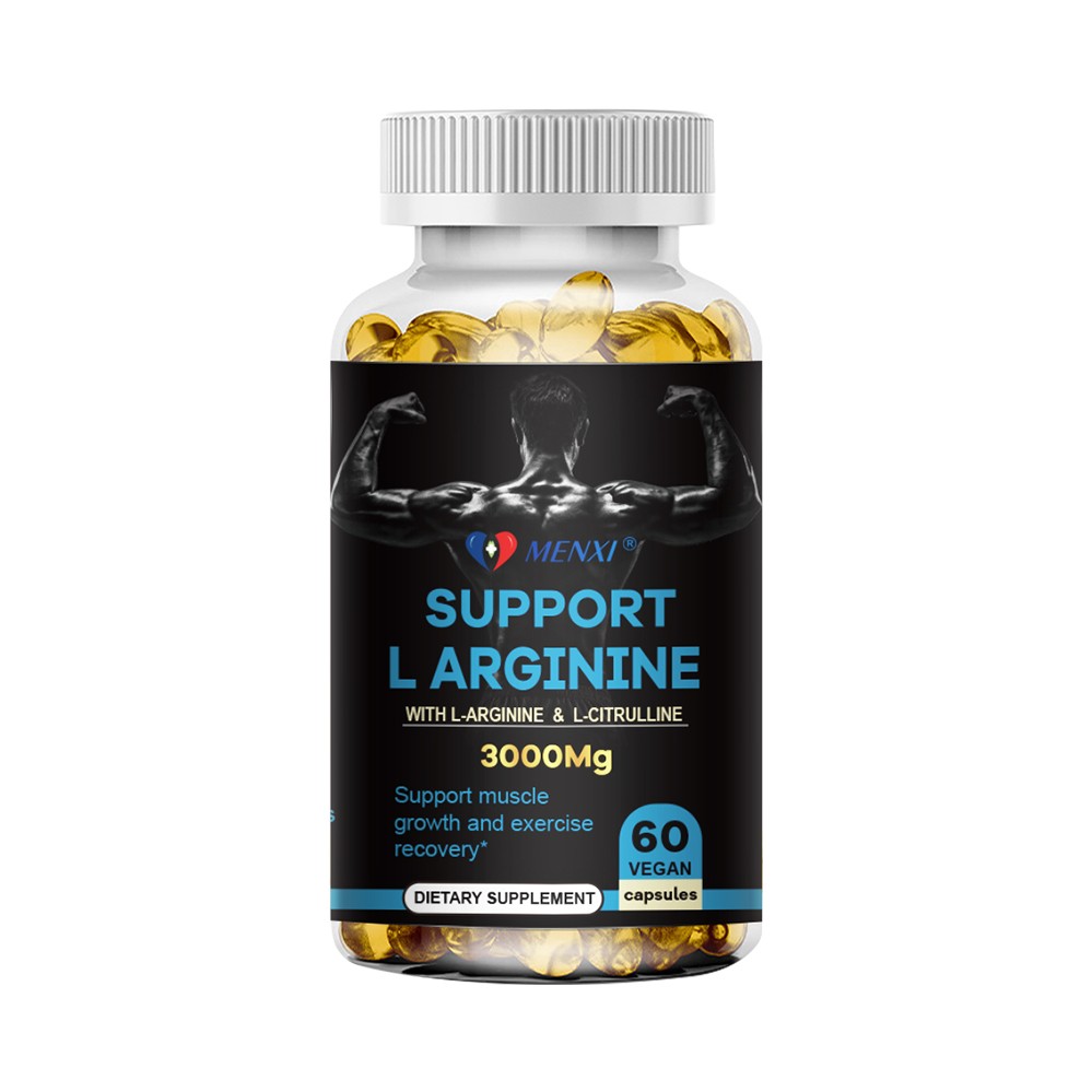 L-Arginine 3000mg Nitric Oxide Testosterone Booster, Energy Support Capsules USA