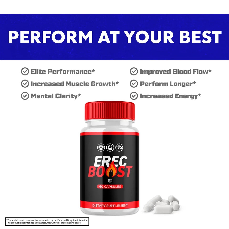 (2 Pack) Erec Boost Pills, Maximize Energy, Vitality & Stamina 120 Capsules