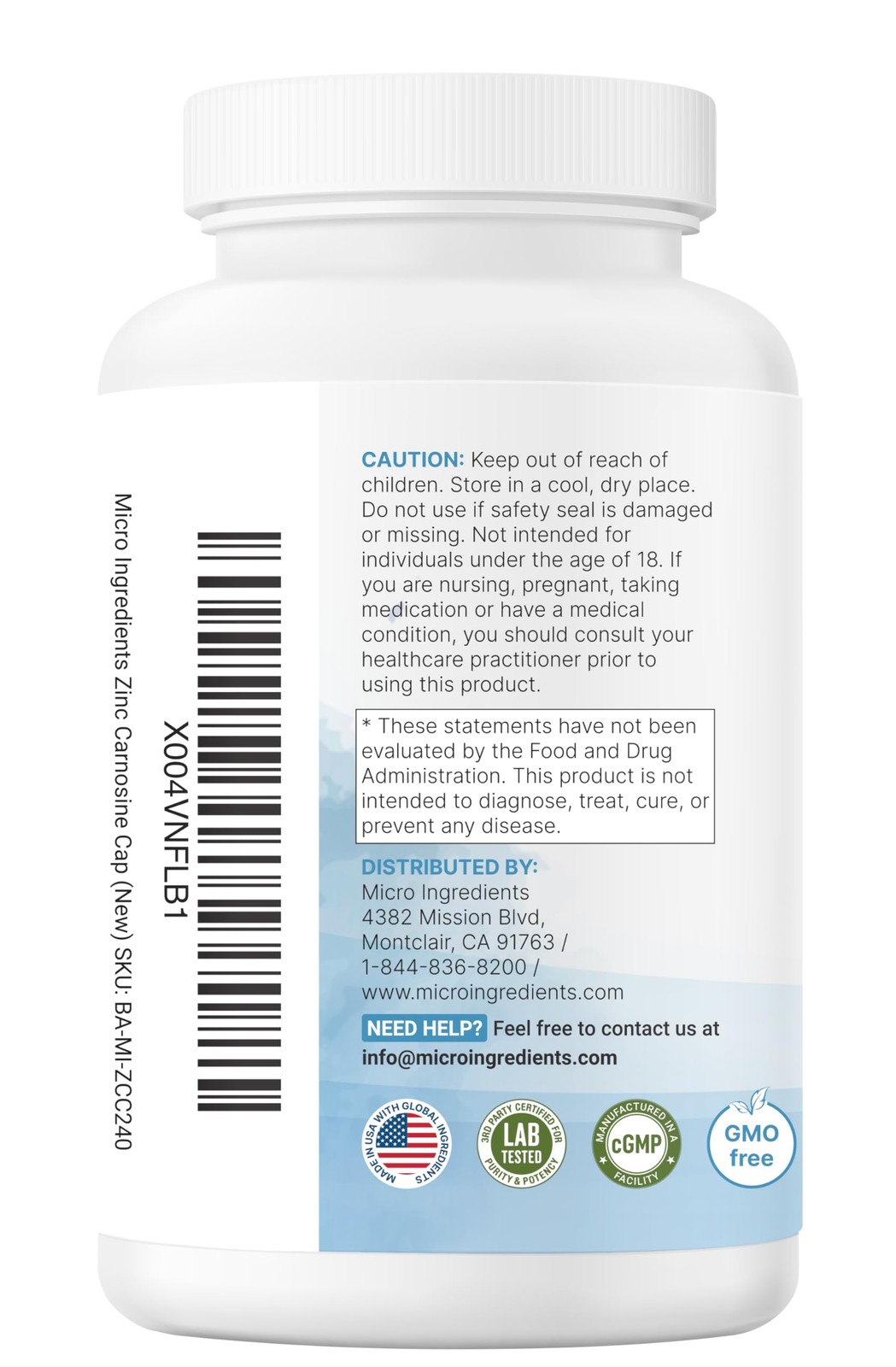Zinc Carnosine 75mg, 240 Veggie Capsules | 10-in-1 Zinc Supplements for Men &…