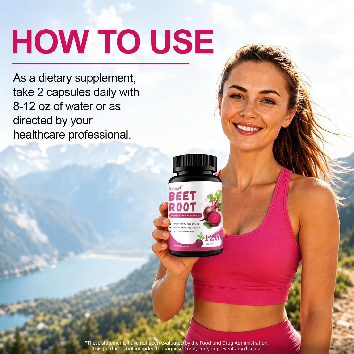 Beet Root Capsules Nitric Oxide Support Heart BP Circulation Energy Supplement