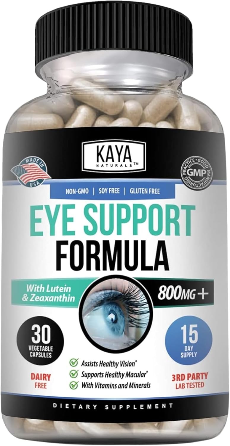 Kaya Naturals Eye Health Supplement Lutein and Zeaxanthin, 30 Capsules