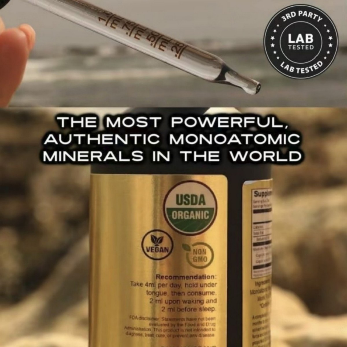 NEW LUXRY I Am Joy Ormus Gold Oil, DNA Repair & Pineal Gland Decalcification