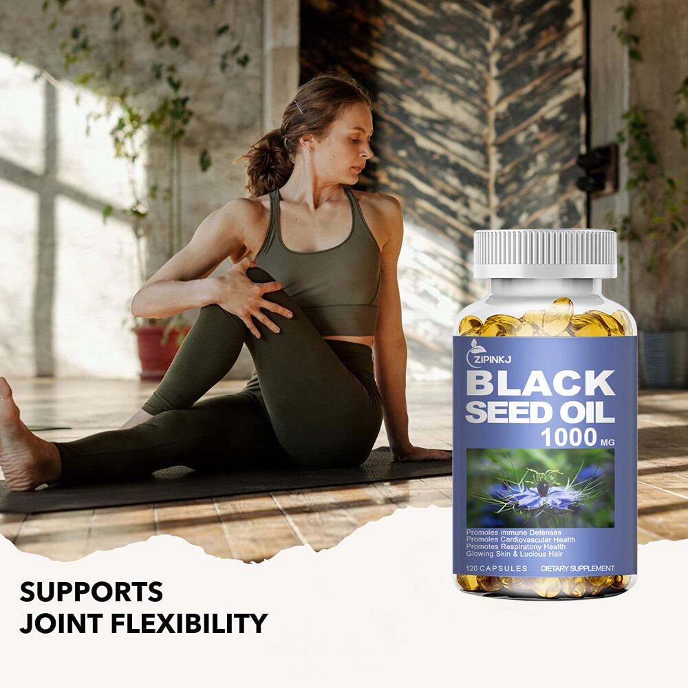 Black Seed Oil 120 Capsule Organic Cold Pressed Cumin Nigella Sativa Softgel Cap