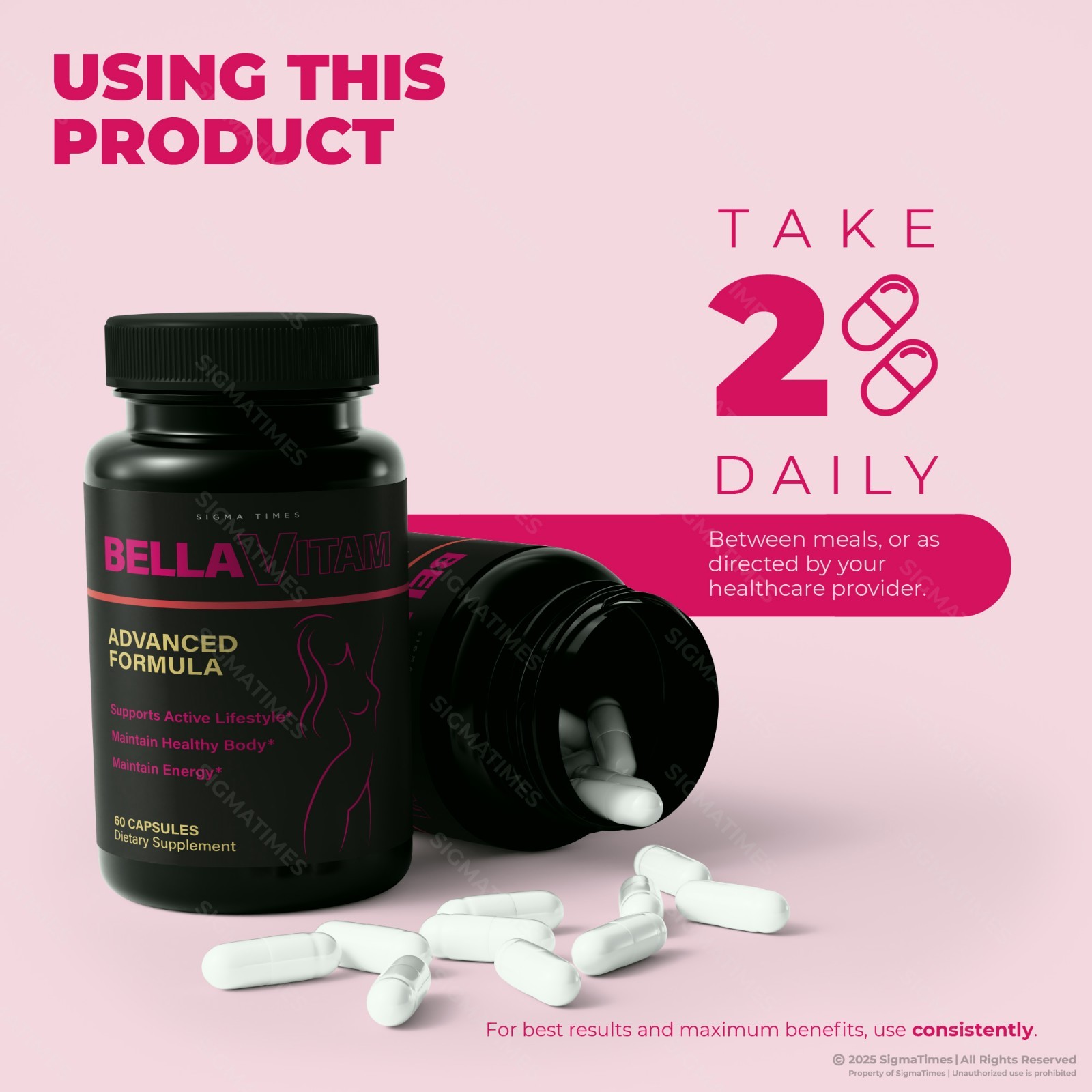 BellaVitam Capsules, Daily Nutritional Supplement for Body Wellness – 2 Pack