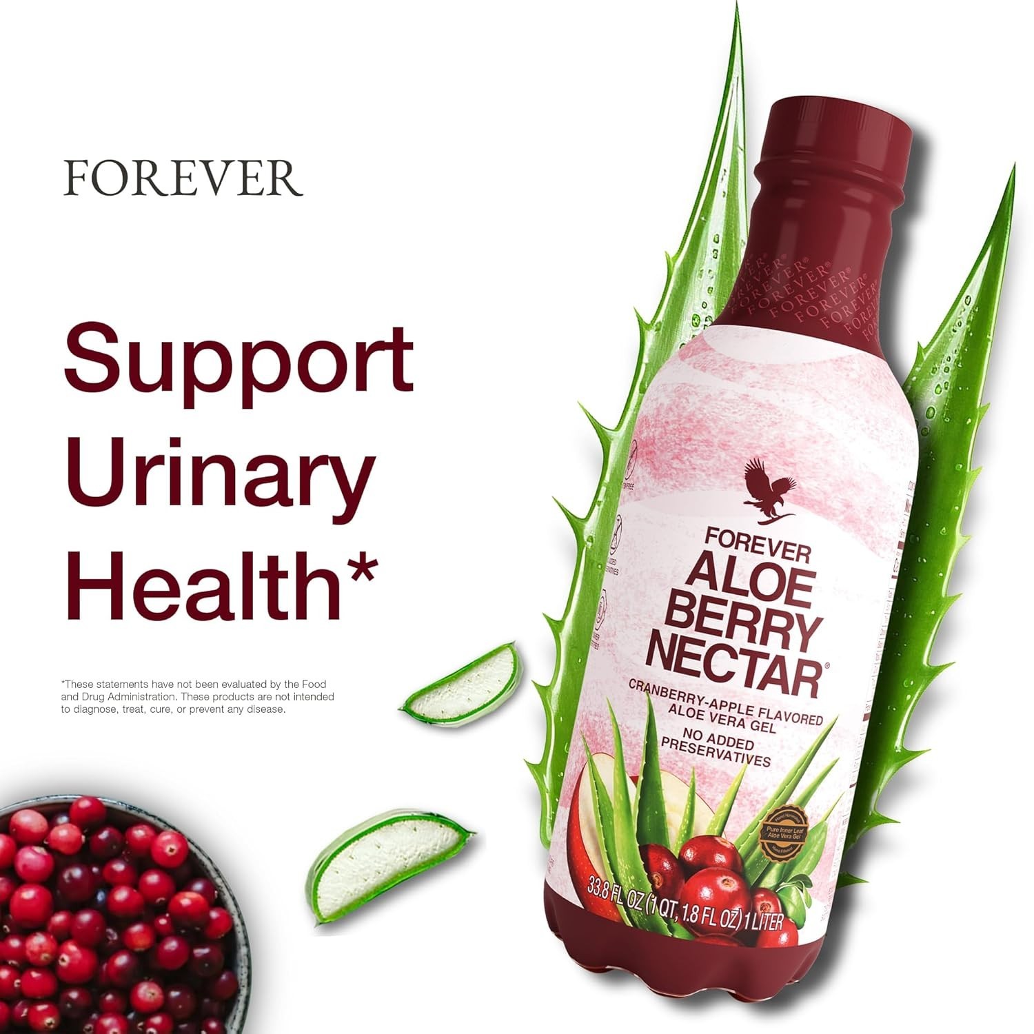 Pure Aloe Vera Gel with Cranberries and Apple 1 pack