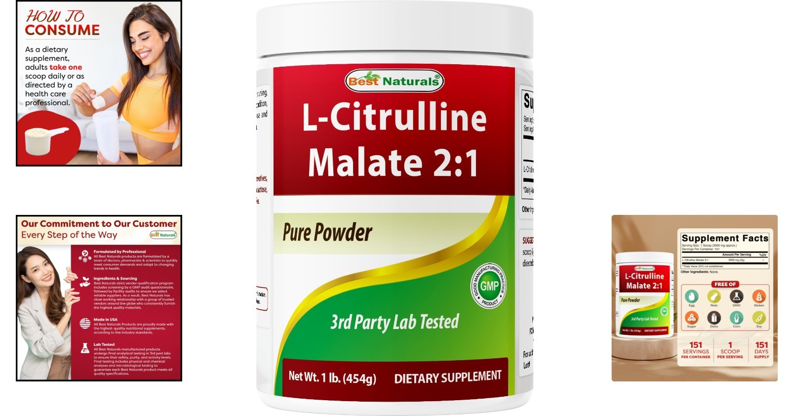 1 lb L-Citrulline Malate Powder – Gluten Free Energy Management