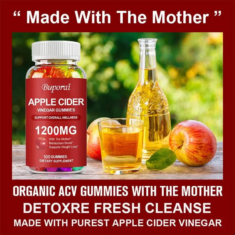 Apple Cider Vinegar 200pcs – Promotes Intestinal Digestion, Energy Metabolism