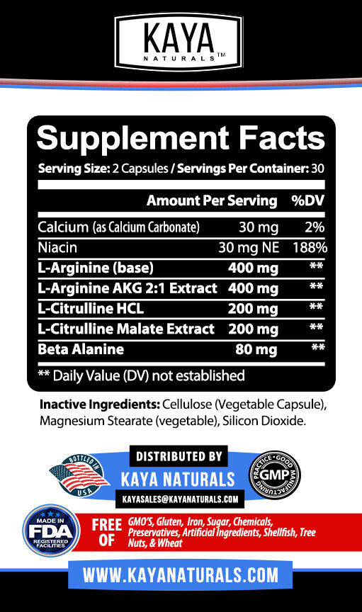 3x L-Arginine 60ct, NO3, Nitric Oxide, Testosterone Booster, Libido, ED Support