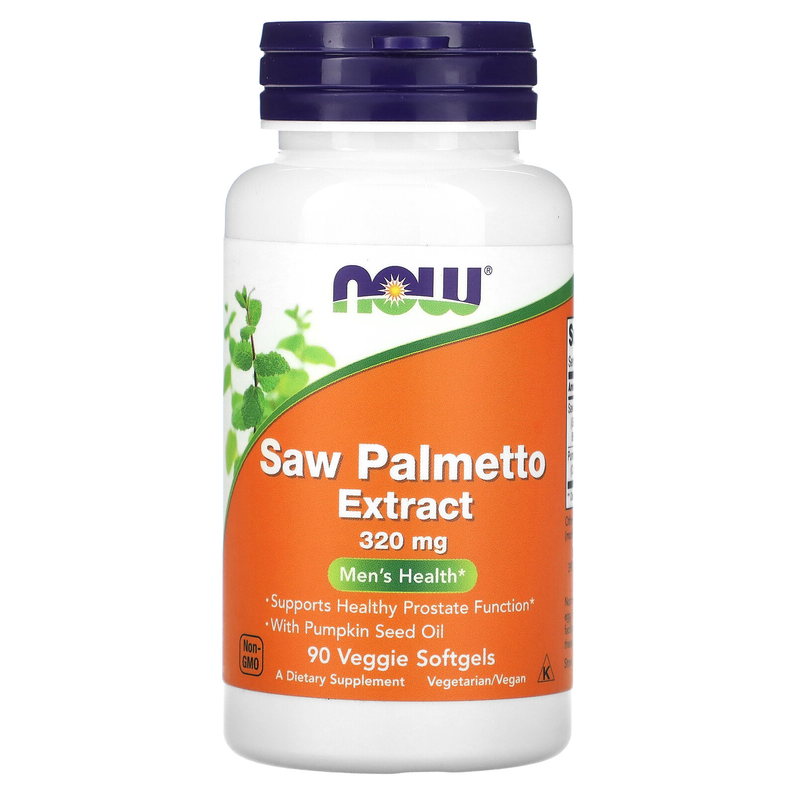 Now Foods Saw Palmetto Extract 320 mg 90 Veggie Softgels GMP Quality Assured,