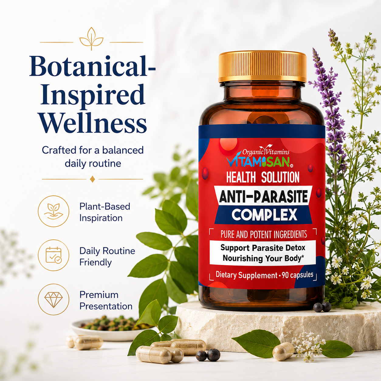 Probiotic capsules intestinal floral digestive support Candida