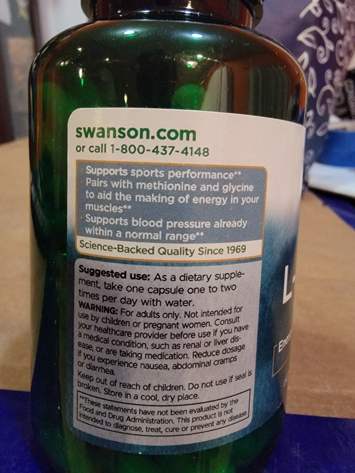 Swanson L-Arginine Vitamin Capsule – SW935 (200 Count)