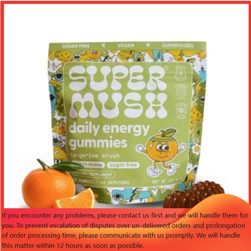 SuperMush Daily Energy Mushroom Supplement Gummies – 28ct/14 Servings