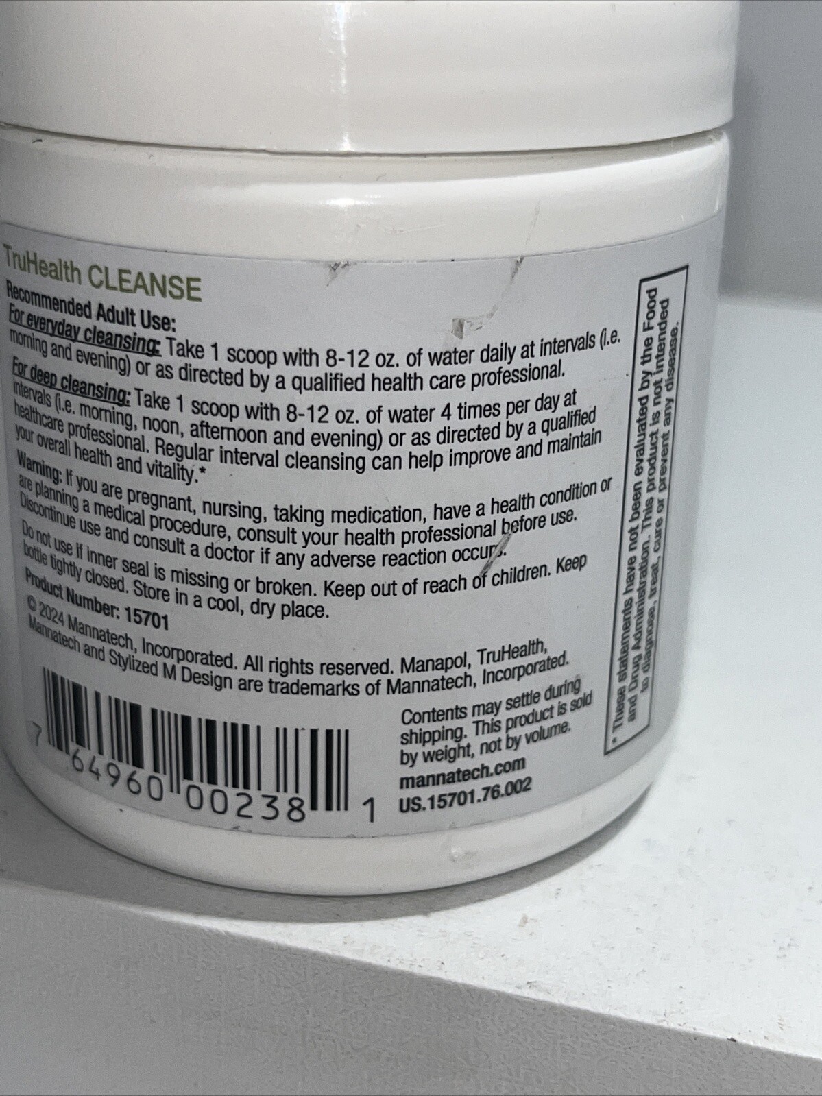 TruHealth Herbal Cleanse, Detox & Renew Sealed, 102g, Slightly Damaged Outer