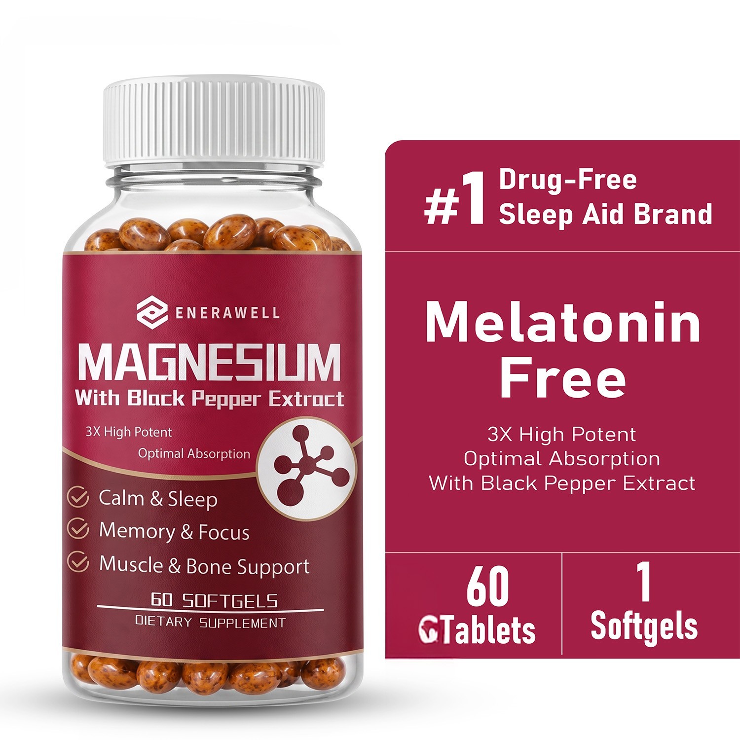 Magnesium Glycinate | Capsules Highest Potency Buffered & Chelated | 02/07/2027