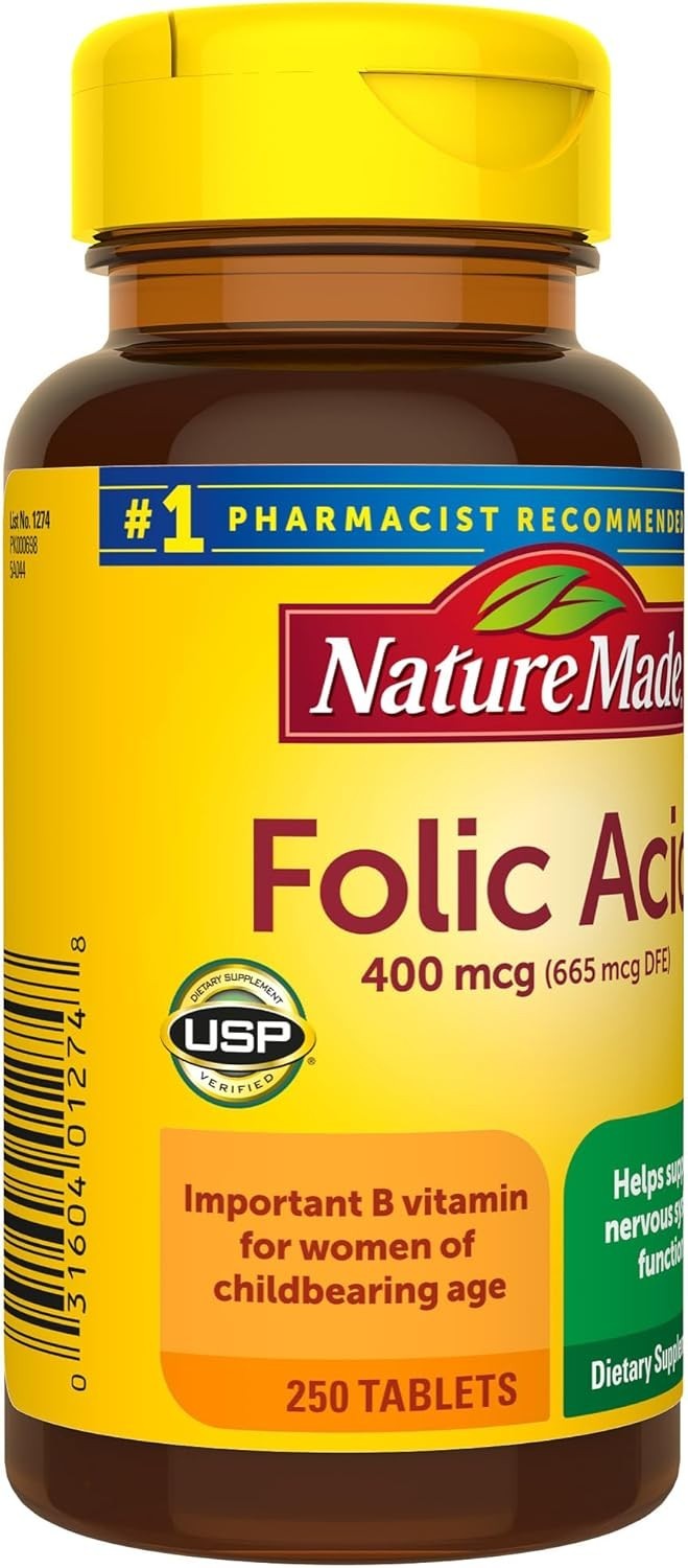 Nature Made Folic Acid 400 mcg (665 mcg Dfe) 250 Tabs