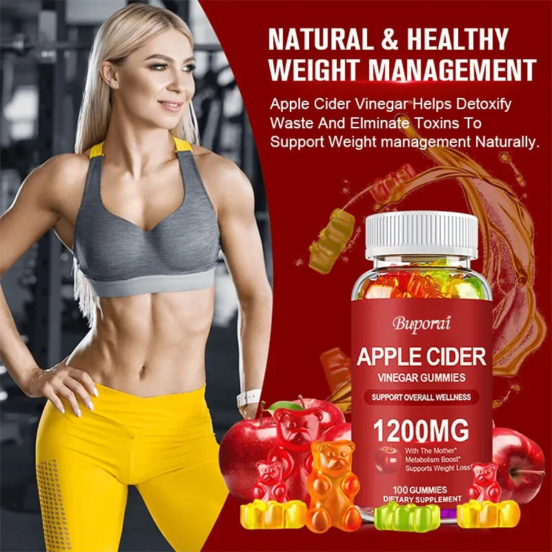 Apple Cider Vinegar 200pcs – Promotes Intestinal Digestion, Energy Metabolism