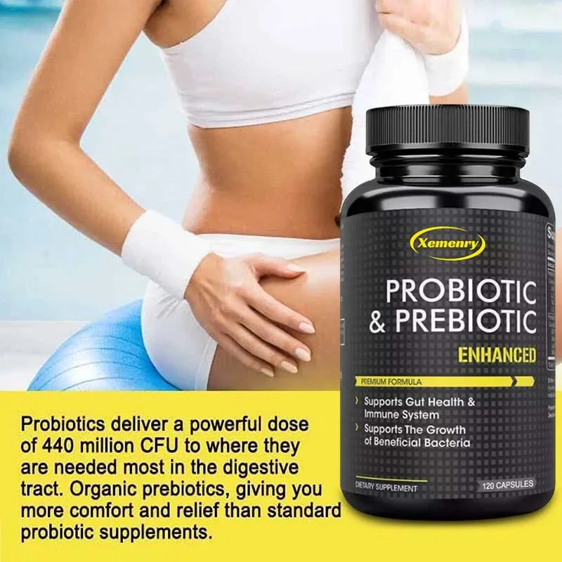 Probiotics and Prebiotics 120pcs,Improve Digestive Function, Nutrient Absorption