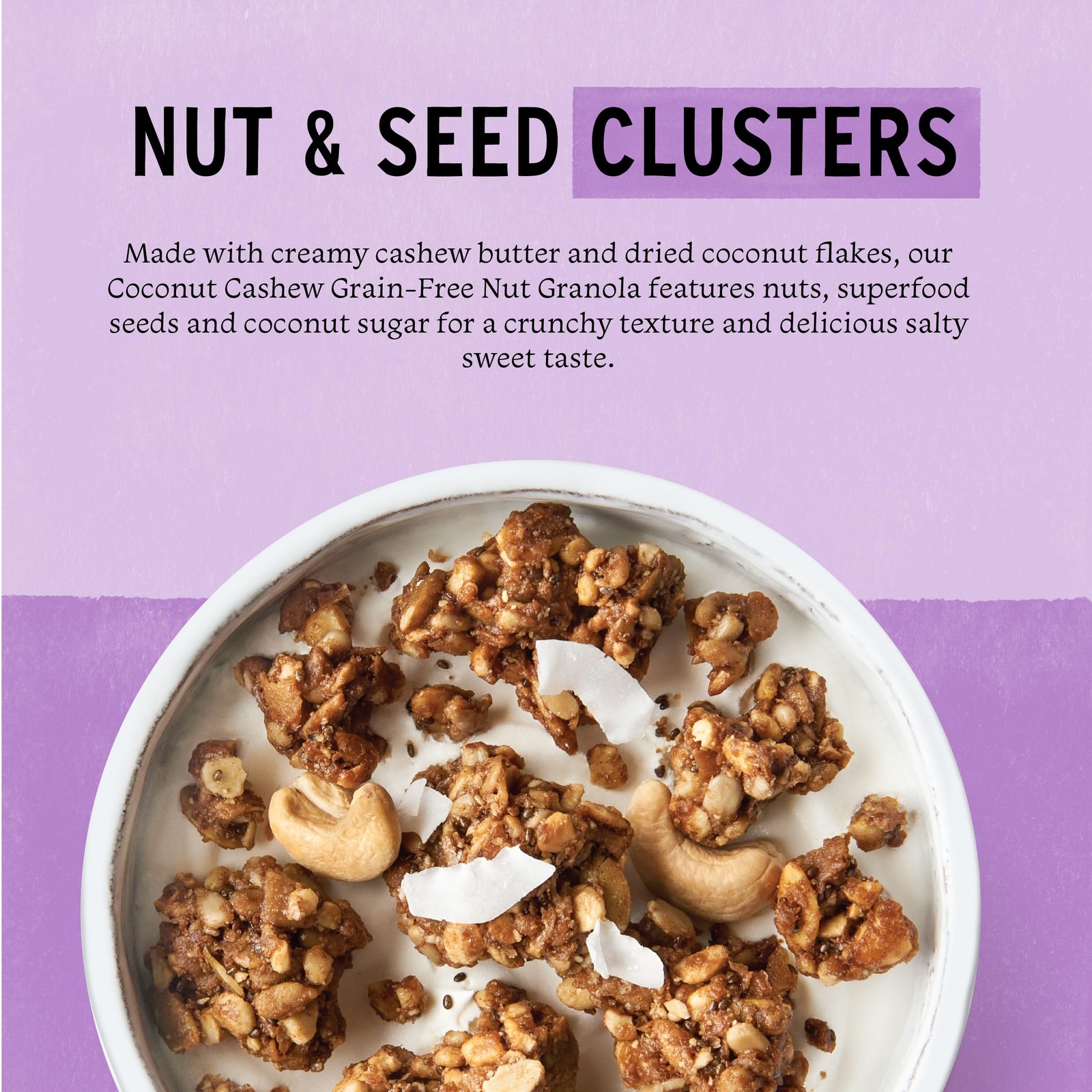 Purely Elizabeth, Coconut Cashew, Keto Granola, 8 Ounce (Pack of 1), Natural