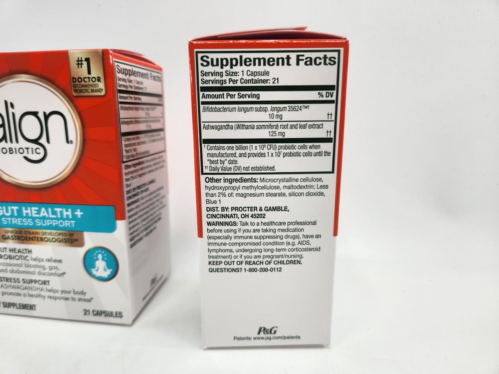 2 Align Probiotic Gut Health Stress, Probiotics,Digestive Ashwagandha 21 Capsule