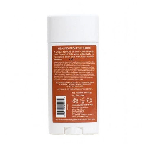 Zion Health, Claydry Bold Deodorant Citrus Blossom, 2.8 Oz