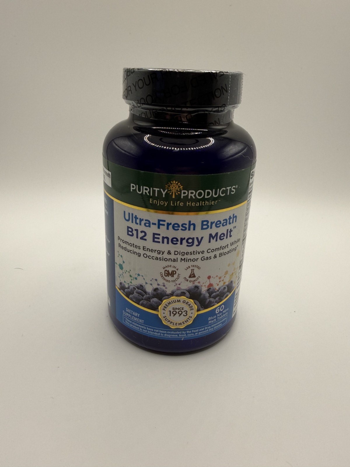 Purity Products Ultra Fresh Breath B-12 Energy Premium Grade 60 Tabs – Brand New