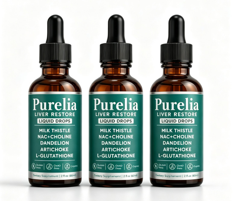 Purelia Liver Restore Drops – Complete Liver Detox Support Supplement 60ml 1-5x
