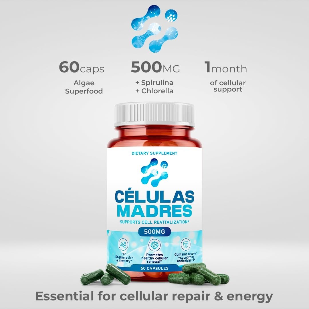 Natural Stem Cell Supplements 500mg – Anti-Aging, Longevity, Energy Boost, 120 C