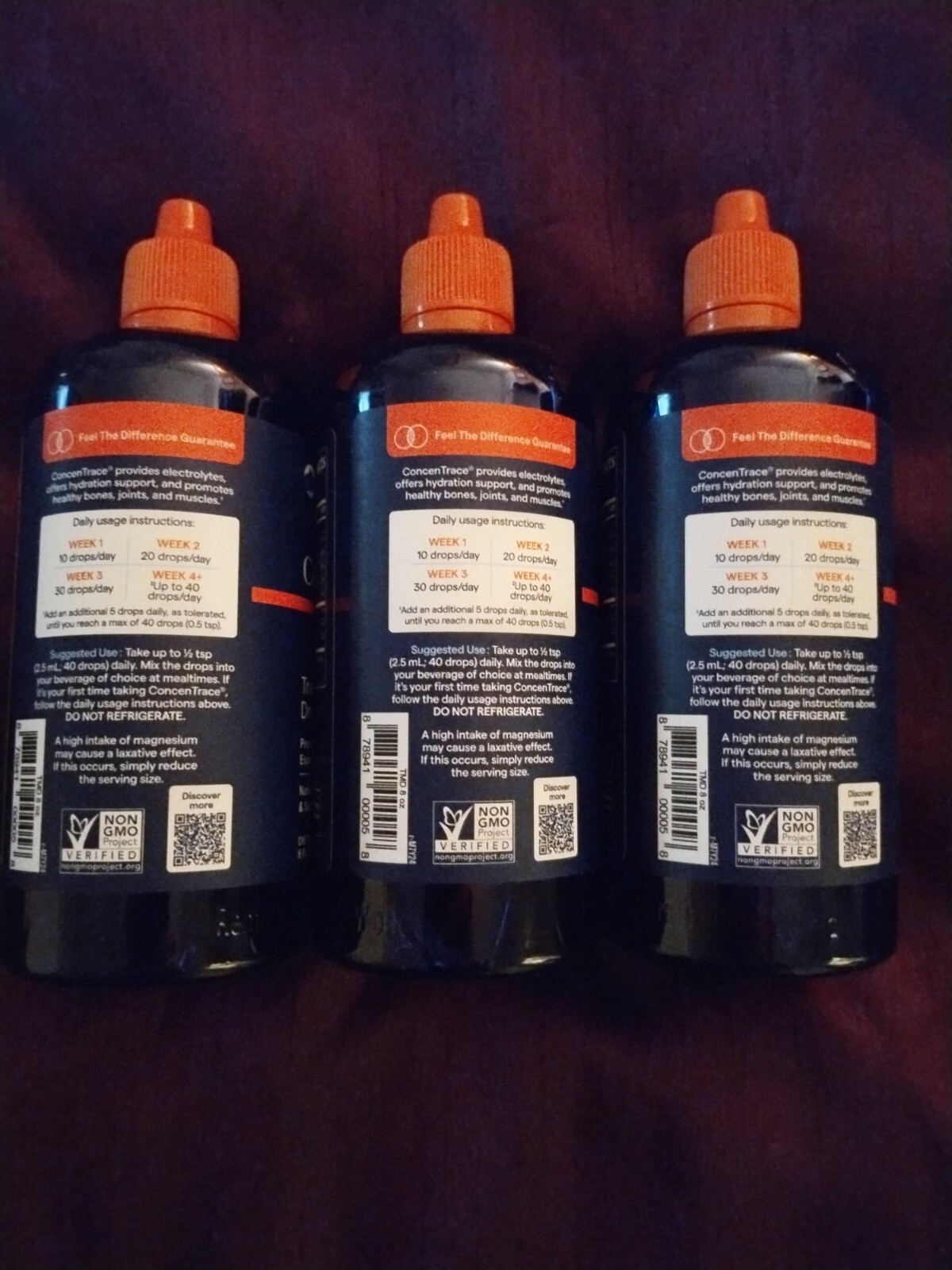 ConcenTrace®, Trace Mineral Drops, 8 fl oz (237 ml) Lot of 3. Exp 10/27