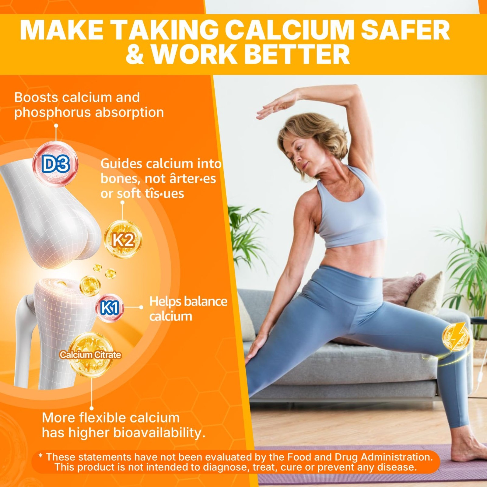 High-Potency Vitamin D3 20,000 IU + K2 200mcg + Calcium Citrate Softgels – Bone
