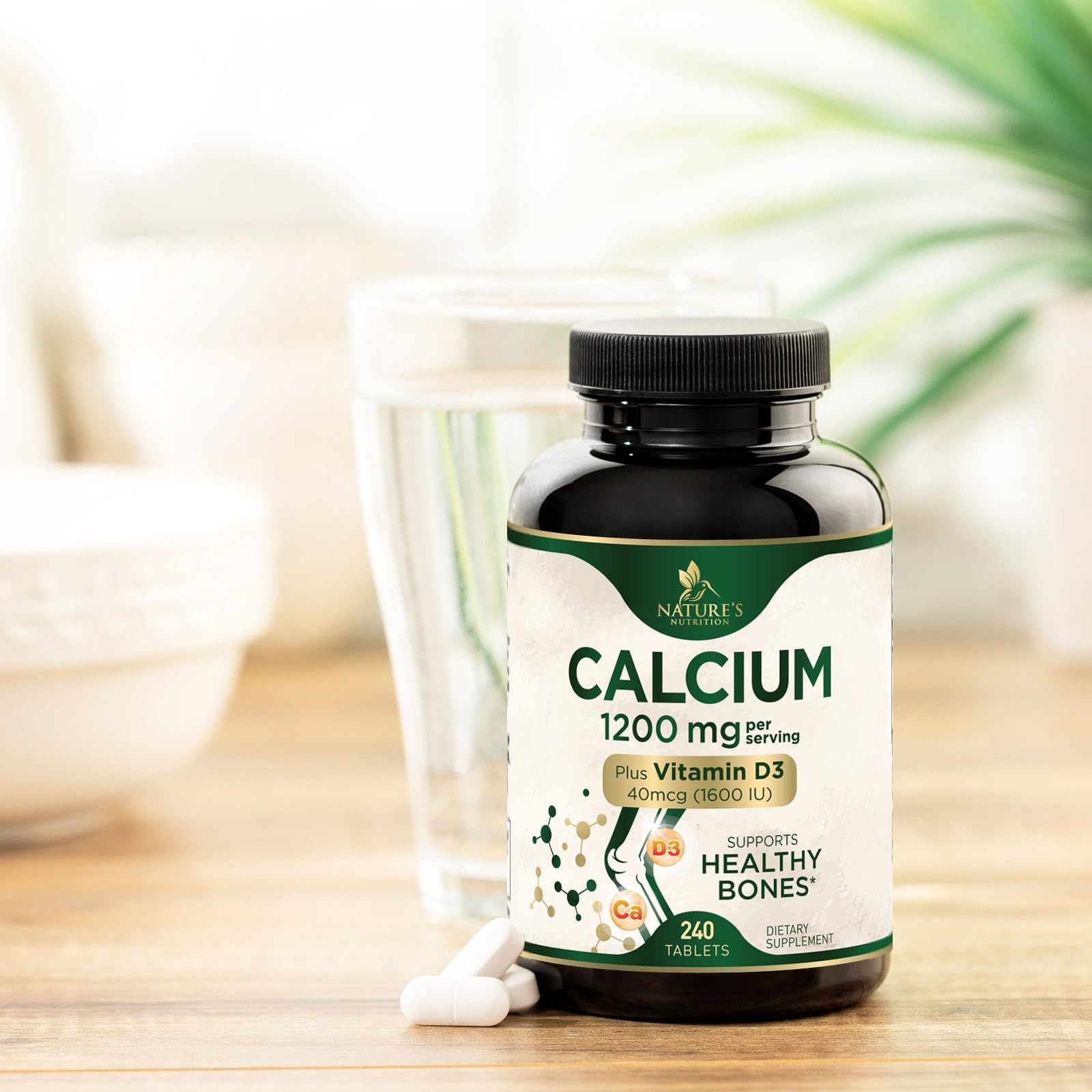 Calcium 1200 mg with Vitamin D3 – Bone Health 240 Count (Pack of 1)