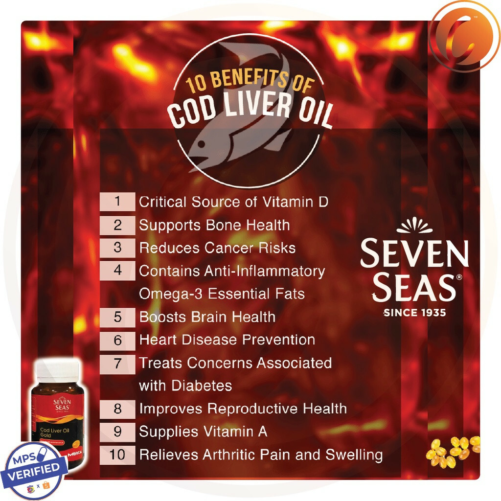 Capsule Seven Seas Cod liver fish oil Gold 2 X 100 Free Shipping